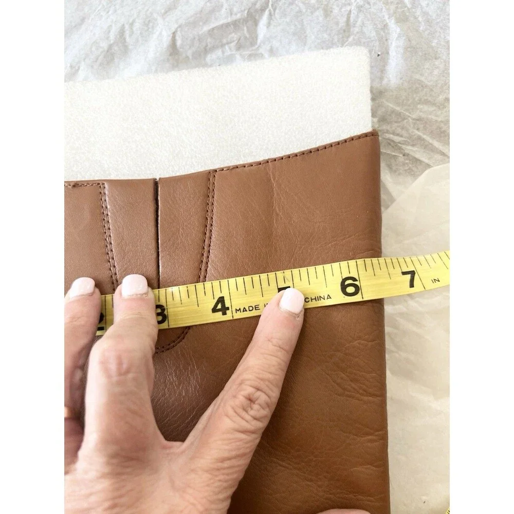 Sam Edelman Penny Riding Boots Women 6.5 Cognac Brown Leather Knee High EXC